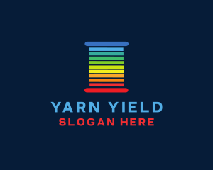 Rainbow Yarn Thread logo design