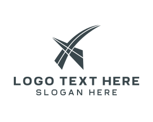 Update - Gray Check Letter X logo design
