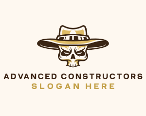 Cowboy Skull Hat logo design