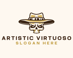 Cowboy Skull Hat logo design