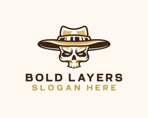 Cowboy Skull Hat logo design