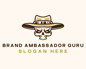 Cowboy Skull Hat logo design