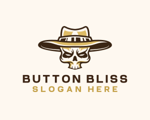 Cowboy Skull Hat logo design