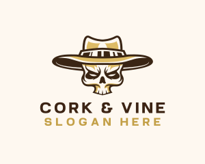 Cowboy Skull Hat logo design