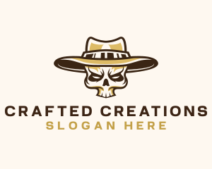 Cowboy Skull Hat logo design