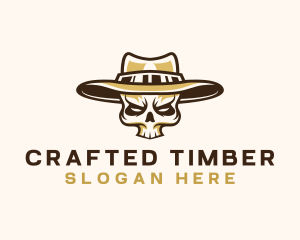 Cowboy Skull Hat logo design