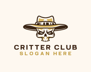 Cowboy Skull Hat logo design