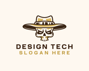 Cowboy Skull Hat logo design