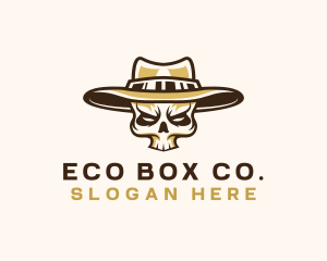 Cowboy Skull Hat logo design