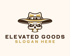 Cowboy Skull Hat logo design