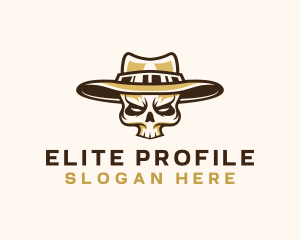 Cowboy Skull Hat logo design