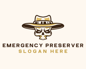 Cowboy Skull Hat logo design