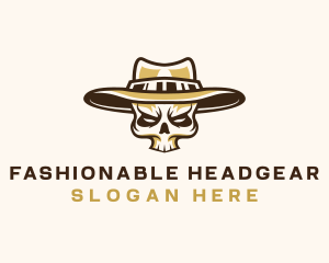 Cowboy Skull Hat logo design