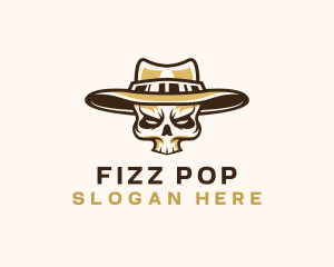 Cowboy Skull Hat logo design