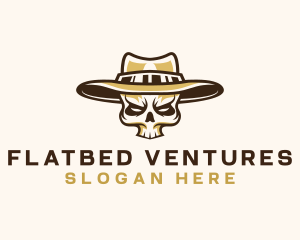 Cowboy Skull Hat logo design