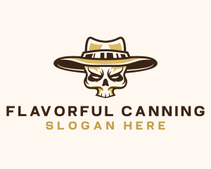 Cowboy Skull Hat logo design