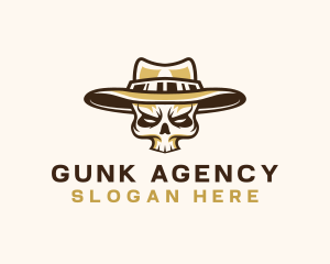 Cowboy Skull Hat logo design