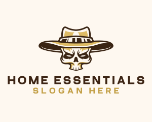 Cowboy Skull Hat logo design