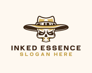 Cowboy Skull Hat logo design