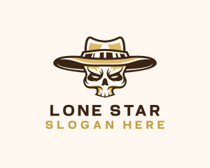 Cowboy Skull Hat logo design