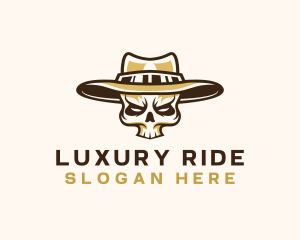 Cowboy Skull Hat logo design