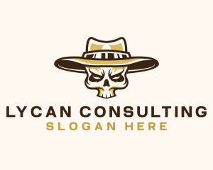 Cowboy Skull Hat logo design