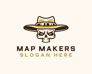 Cowboy Skull Hat logo design