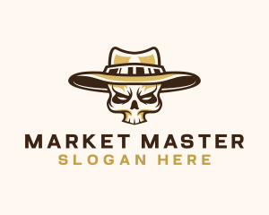 Cowboy Skull Hat logo design