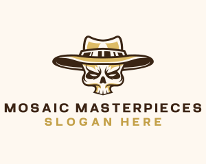 Cowboy Skull Hat logo design