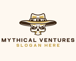 Cowboy Skull Hat logo design