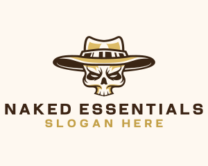 Cowboy Skull Hat logo design