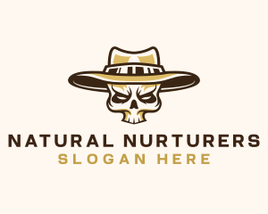 Cowboy Skull Hat logo design