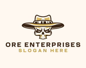 Cowboy Skull Hat logo design