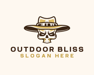 Cowboy Skull Hat logo design