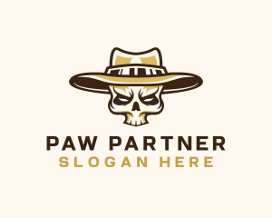 Cowboy Skull Hat logo design