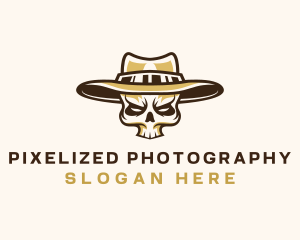 Cowboy Skull Hat logo design