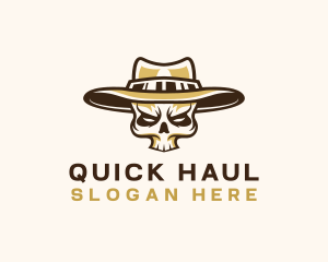 Cowboy Skull Hat logo design