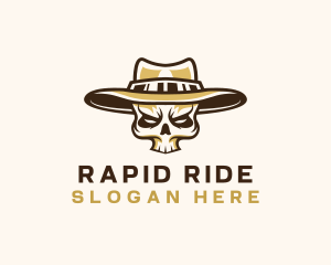 Cowboy Skull Hat logo design