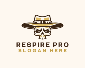 Cowboy Skull Hat logo design