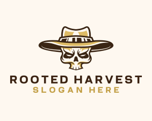 Cowboy Skull Hat logo design