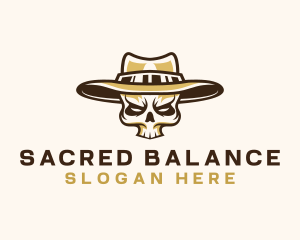 Cowboy Skull Hat logo design