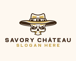 Cowboy Skull Hat logo design