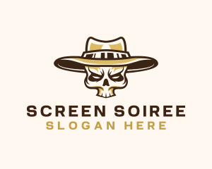 Cowboy Skull Hat logo design