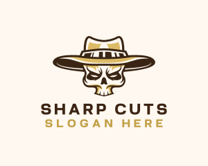 Cowboy Skull Hat logo design