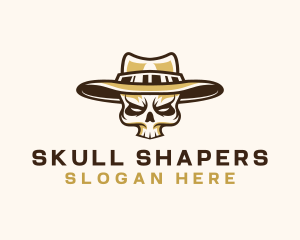 Cowboy Skull Hat logo design