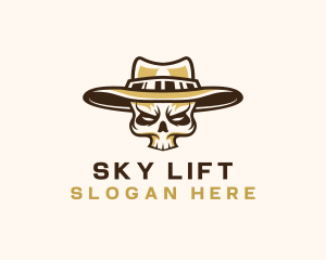 Cowboy Skull Hat logo design