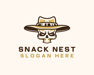 Cowboy Skull Hat logo design