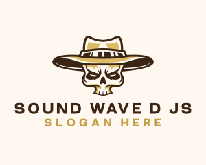 Cowboy Skull Hat logo design