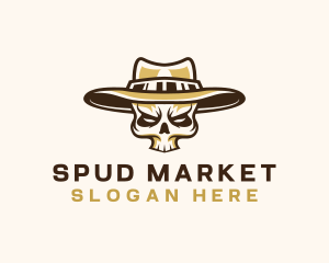 Cowboy Skull Hat logo design