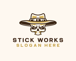 Cowboy Skull Hat logo design